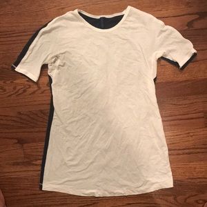 White/ Navy Lululemon T-shirt